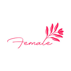 female gardening feminine logo design vector