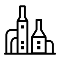 Industrial icon in thin line style vector illustration graphic design