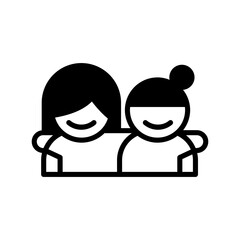 woman friendship icon vector illustration graphic design