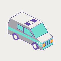 Ambulance isometric vector icon illustration (7)