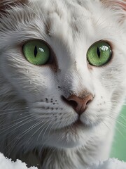 Close up portrait of a cats eyes