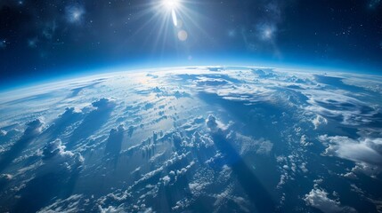 Fototapeta premium The Earth's atmosphere consists of layers, each with unique characteristics.