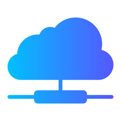 cloud network gradient icon