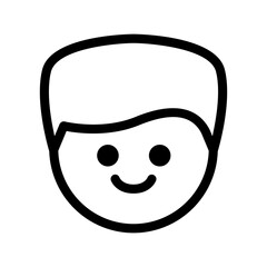Smiley face icon in thin line style vector illustration graphic design