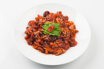 Octopus is a mollusk of the octopus family. It is similar to an octopus, but its body is about 20 to 30 cm long, short and round.