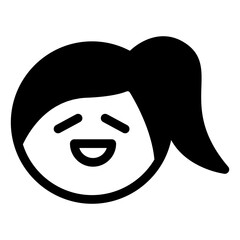 Smiling woman face icon vector illustration graphic design