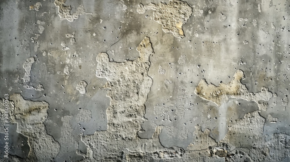 Sticker cement wall textured with small rocks grungy backdrop