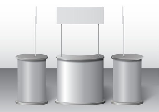 Event Desk Polycounter Mockup Vector - Mockup