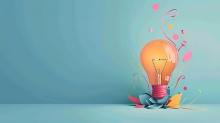 Light bulb pattern wallpaper