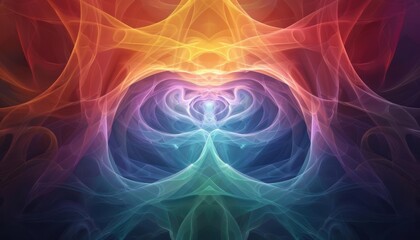 Fototapeta premium Abstract colorful fractal artwork with intricate patterns.