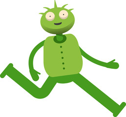 Cute Monster Character Walking
