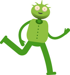 Cute Monster Character Running
