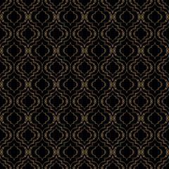 seamless damask wallpaper pattern beige on black background print for fabric surface design packaging wrapping paper  or any desired idea