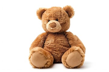 Bear plushie doll isolated on white background