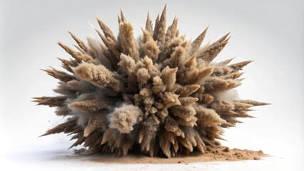 A Brown Sand Explosion Captured Mid-Air