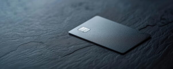 Closeup of a platinum credit card with a minimalist design and matte finish, showcasing sophistication and exclusivity
