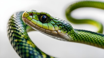 Obraz premium close up of a green snake