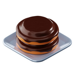 3D Jaffa Cake Illustration