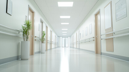 interior of the modern hospitals with all the latest amenities and facilities including hi tech MRI and CT machines, hospital beds, latest air filtration, clean hallway and rooms, well maintained