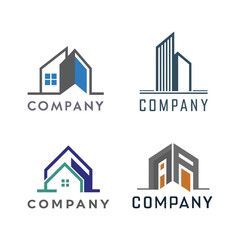 Real estate logo bundle design vector set