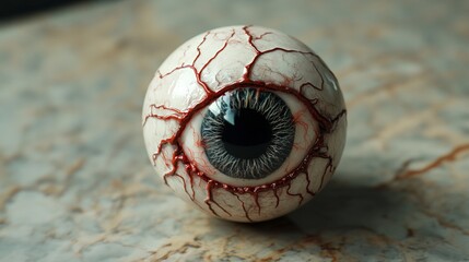 Creepy Eyeball Pin with Veins - Halloween Jewelry for a Strikingly Unsettling Look