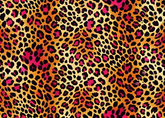 Vibrant stylized leopard cheetah skin seamless pattern featuring bold spotted fur texture, perfect for fashion, print, wallpaper, and fabric design backgrounds.
