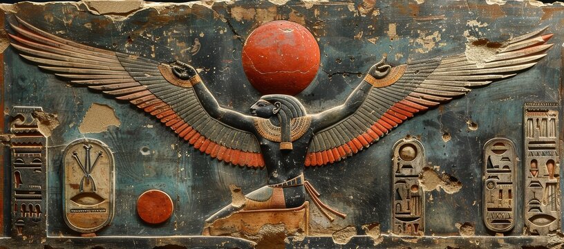 Ancient Egyptian Relief of the Goddess Nut