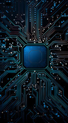 Technology blue computer circuit board abstract graphic poster background