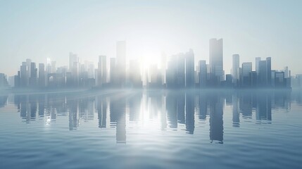 Urban Background Metropolitan City with Skyscrapers
