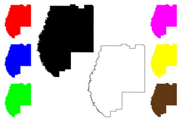 Pearl River County, Mississippi (U.S. county, United States of America, USA, U.S., US) map vector illustration, scribble sketch Pearl River map