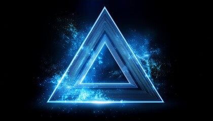 少し透明感のあるトライアングル、お洒落を纏う、ダークなアクセント、シンプルな背景  Generated by AI	