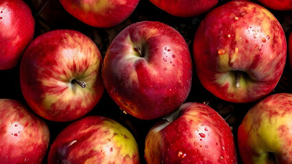 many apples in pile top view