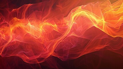 Abstract flame-like shapes and patterns in shades of red, resembling flickering flames