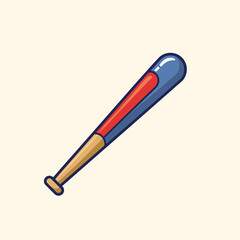 baseball stick cartoon illustration