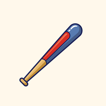 blue and red baseball bat clip art preview