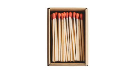 Box of Matches on a Transparent Background