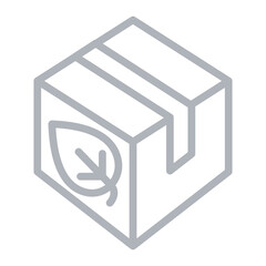 Environmental packaging Vector Line Grey Icon Design