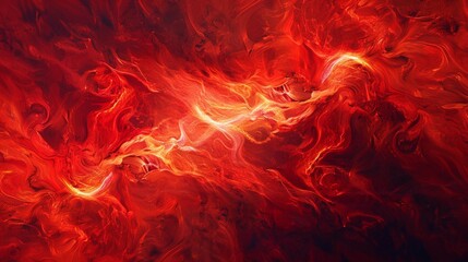 Fototapeta premium Fiery Swirls, dynamic red abstract background with swirling patterns and gradients