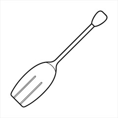 Paddle line art vector