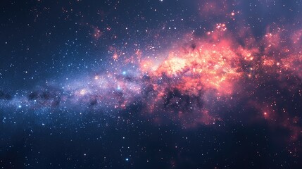 Obraz premium Mystical Milky Way galaxy and starry night astronomy background for design