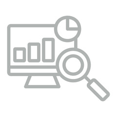 Analysis Vector Line Grey Icon Design