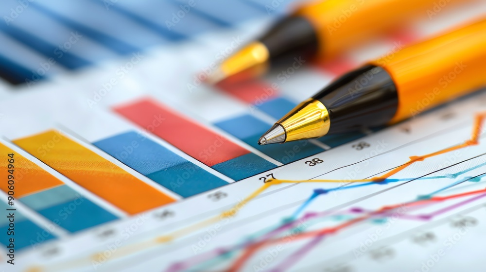Poster Pen on Bar Graph and Line Charts.