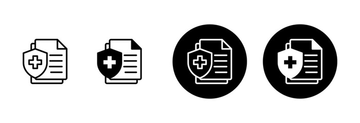 Medical insurance icon vector isolated on white background. health insurance icon