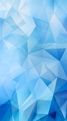 Fototapeta premium Digital blue and white triangle geometric figure poster background