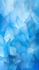 Digital blue and white triangle geometric figure poster background