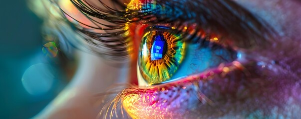 Fototapeta premium colorful eye