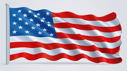 Obraz premium USA Veterans Day celebrate card with United States 