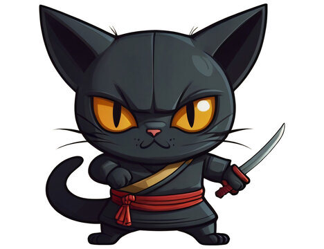 recommend clip art: cat ninja cartoon
