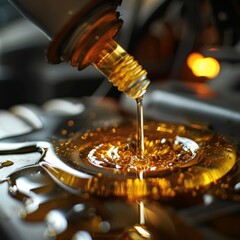 The Essence of Automobile Engine Maintenance: A Visual Exploration of Motor Oil Concepts and Applications in Vehicle Care.