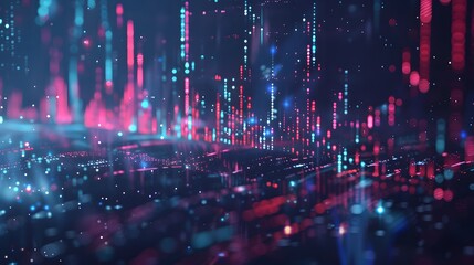Fototapeta premium abstract financial data visualization stock market graph background,generative ai